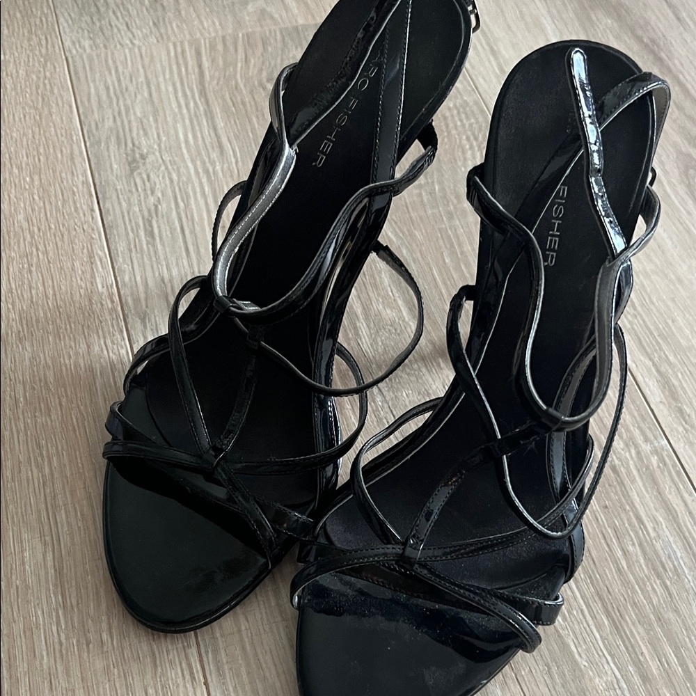 Marc Fisher Black Strappy Heels